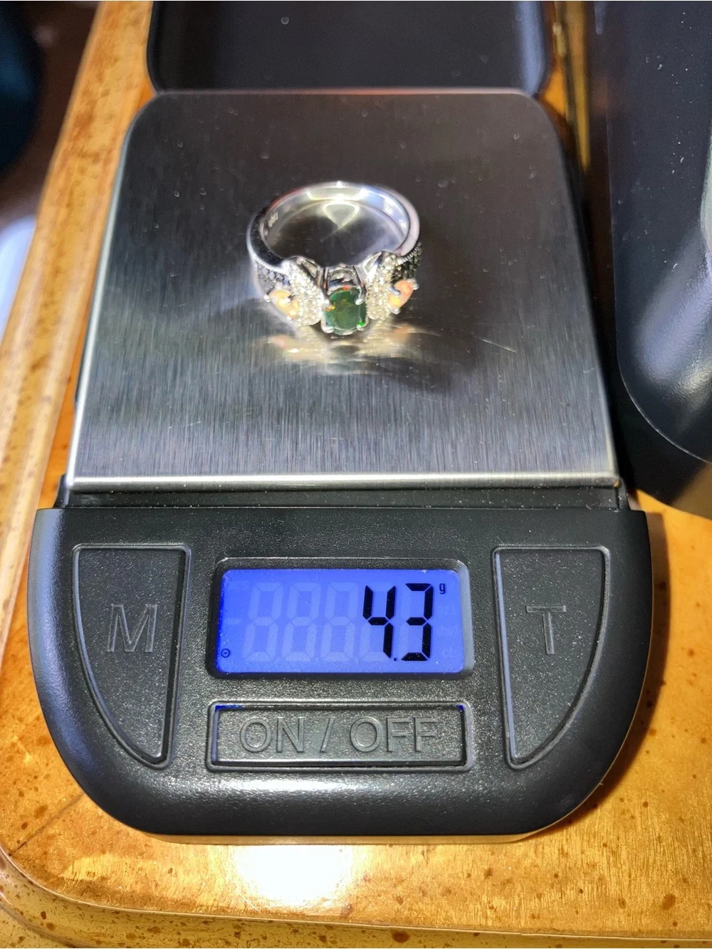 Black Ethiopian Opal Sterling Silver Ring Size 6.75